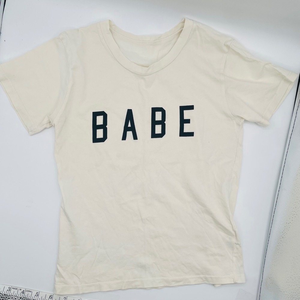 Ford & Wyatt BABE Graphic Tee T-Shirt Cotton Made in USA Cream Kids Unisex‎ 6